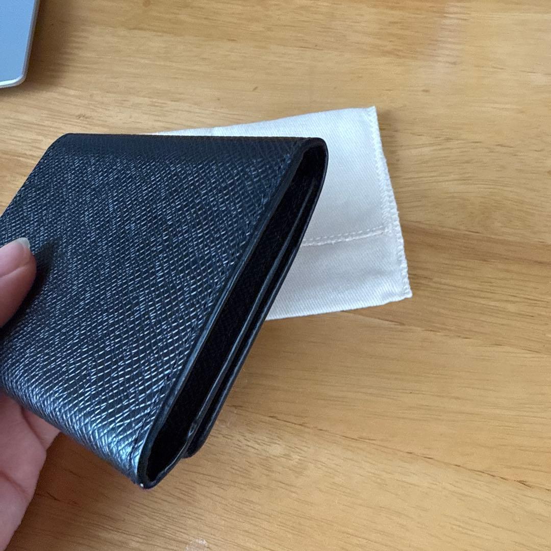 LOUIS VUITTON ブラックレザー 名刺入れ 保存袋付