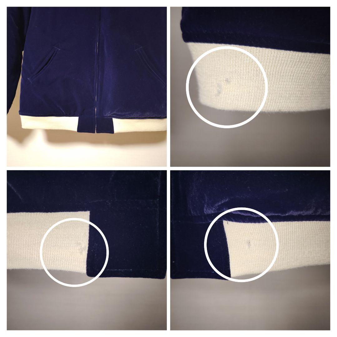 BILLVANビルバン別珍スカジャン虎刺繍 XL相当ネイビー ストリート古着