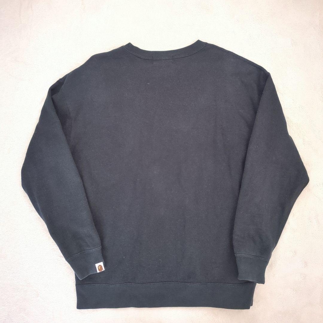 BATHING APE スウェット ブラック カレッジロゴ XL相当 エイプ