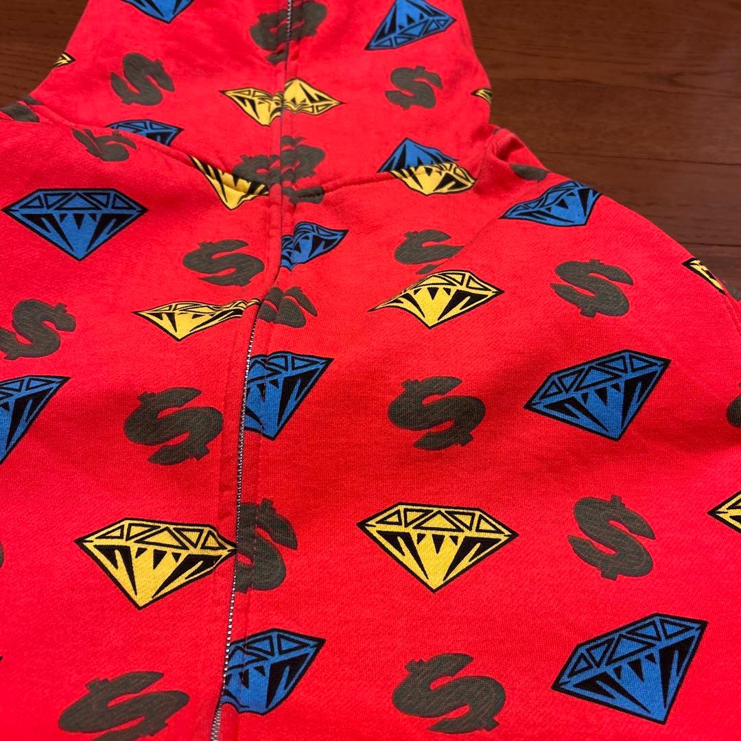 専用‼️billionaire boys club ダイヤモンド柄フルジップ
