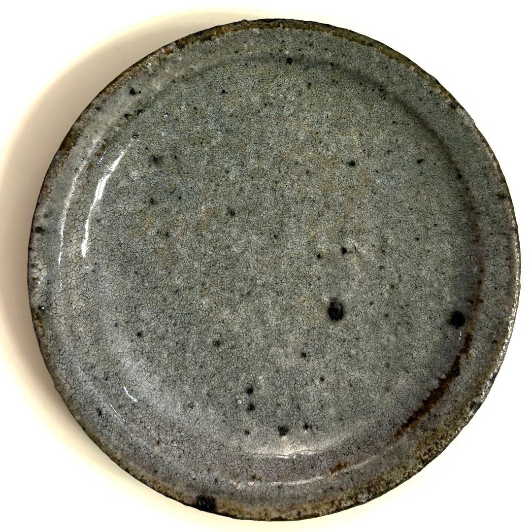 【大幅値下げ！】灰釉リム皿　八田亨作