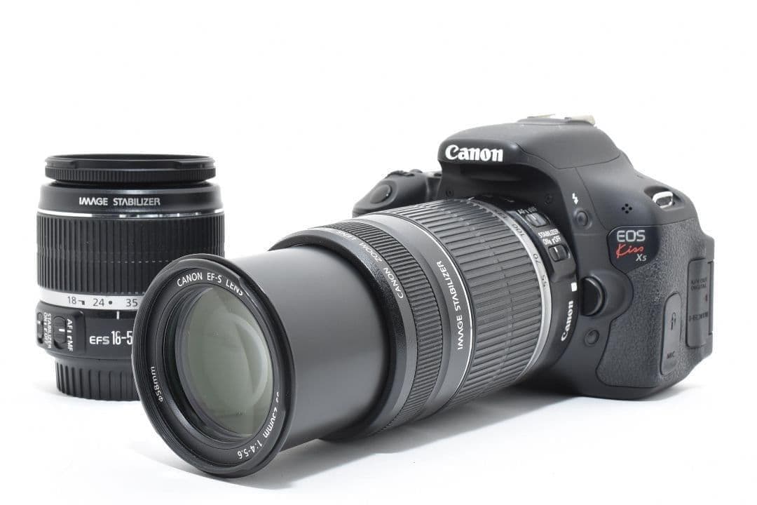 美品✨キヤノン EOS Kiss X5✨手ブレ補正付き ダブルレンズ 一眼レフ