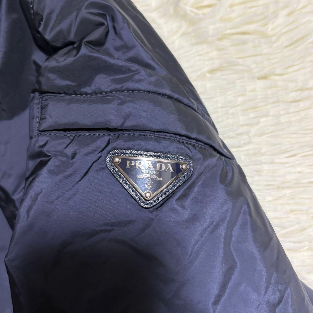 【前田ぬん様】PRADA ナイロンジャケット 三角ロゴ ネイビー Lサイズ