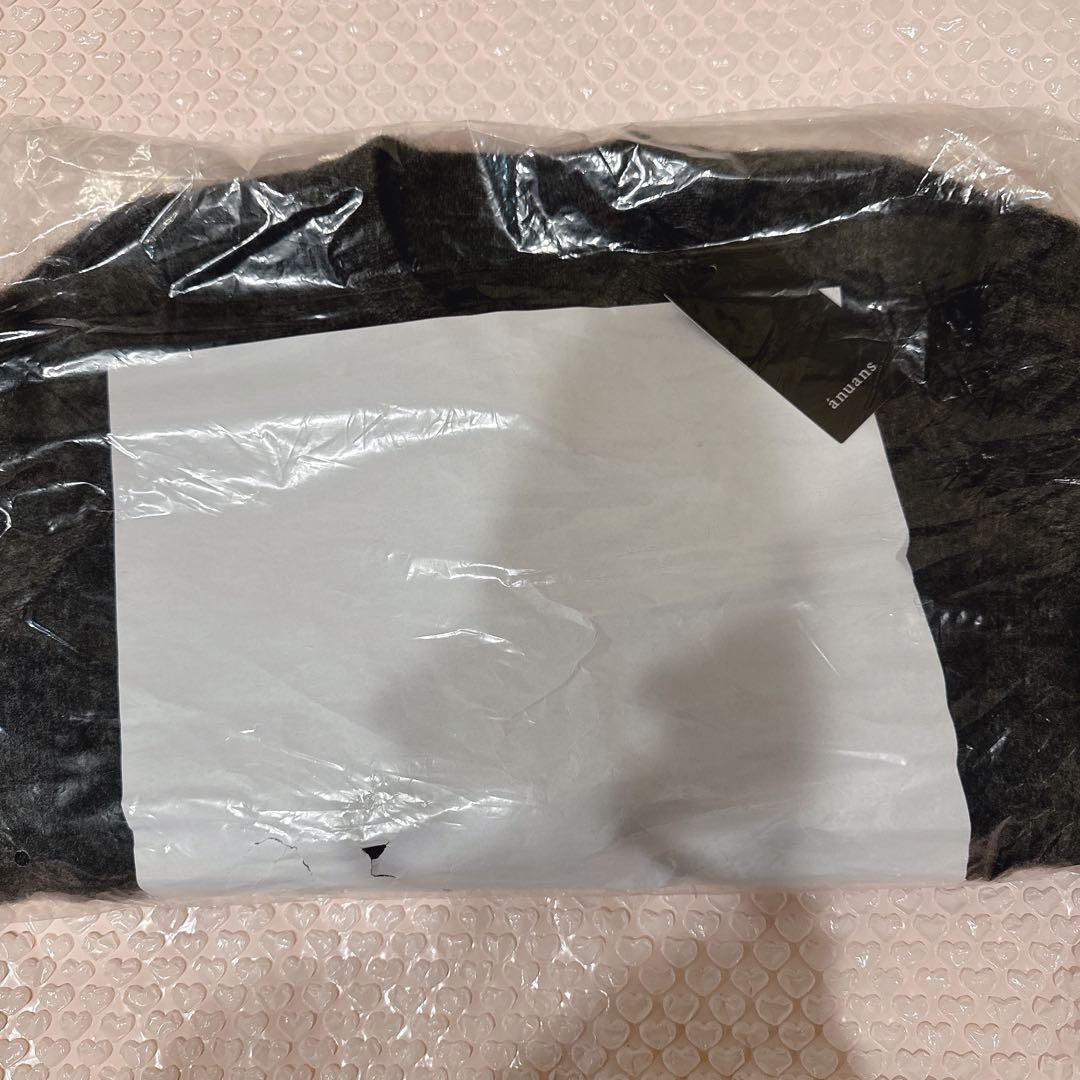 anuans カシミヤブレンドノーカラージャケット グレー