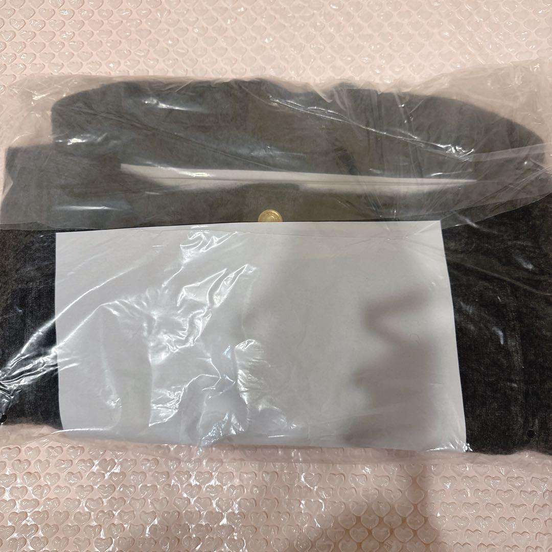 anuans カシミヤブレンドノーカラージャケット グレー