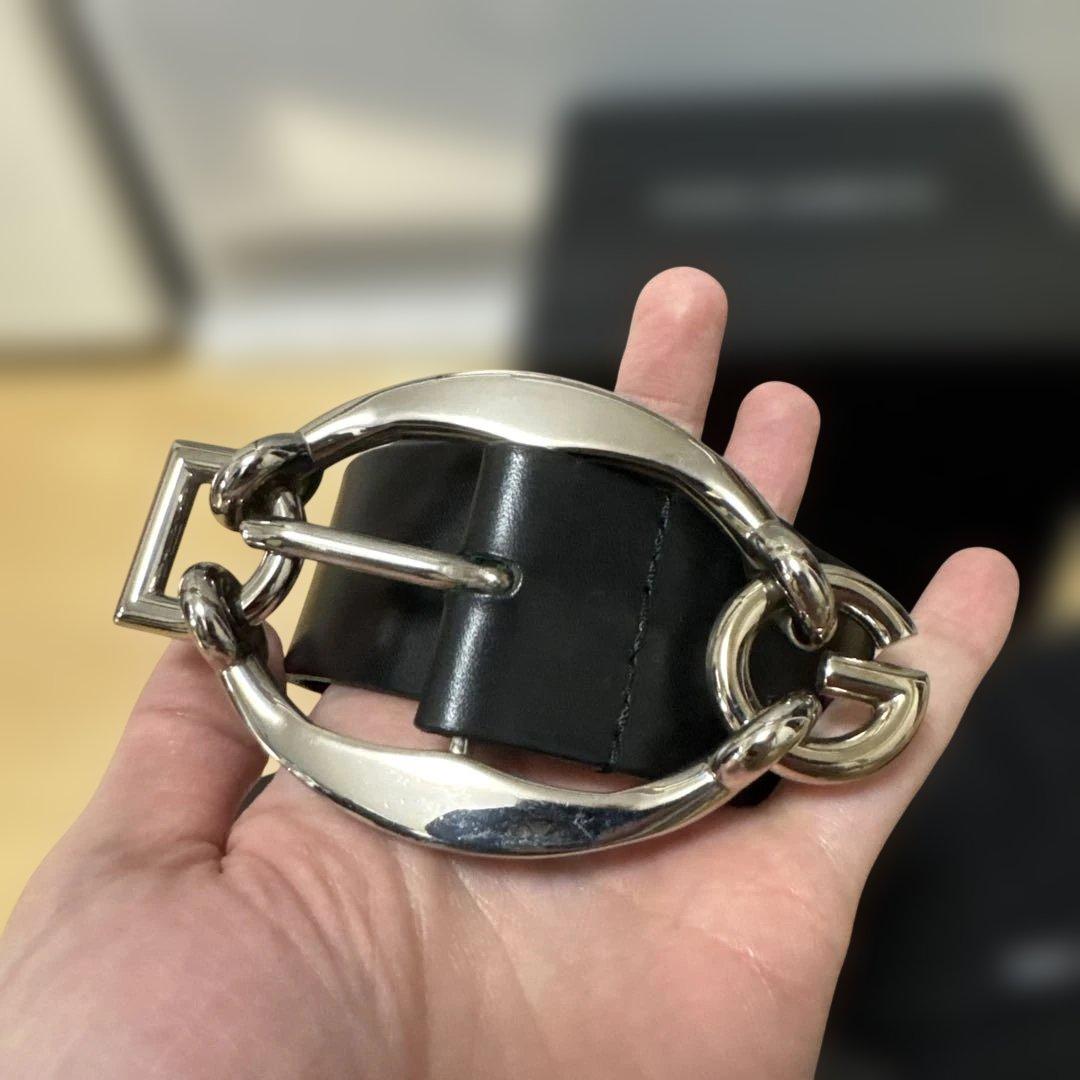 ドルチェ＆ガッバーナ ブラックレザーベルト 90サイズ