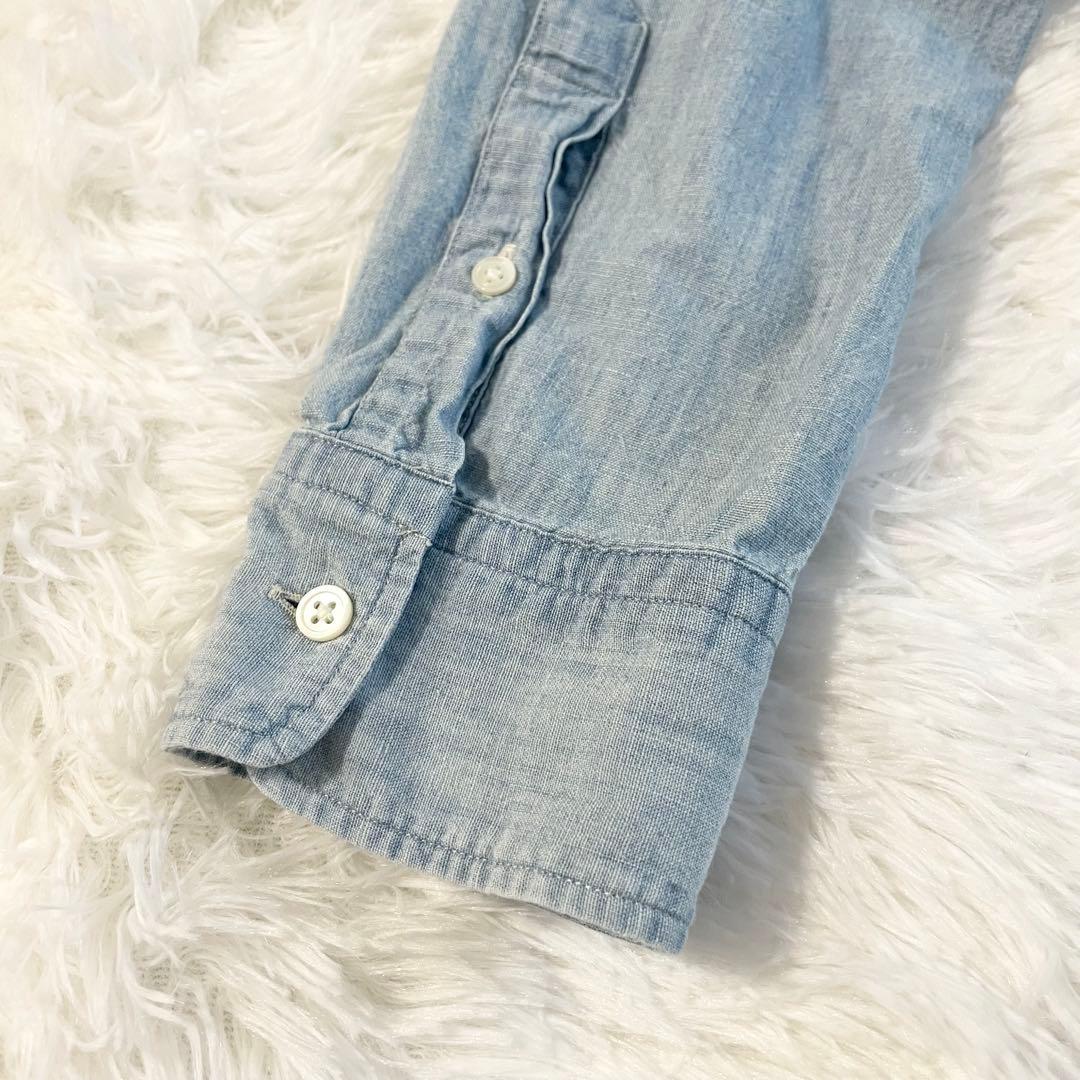 ポロラルフローレン ドローストリングシャンブレー フーデッドシャツ 2WAY