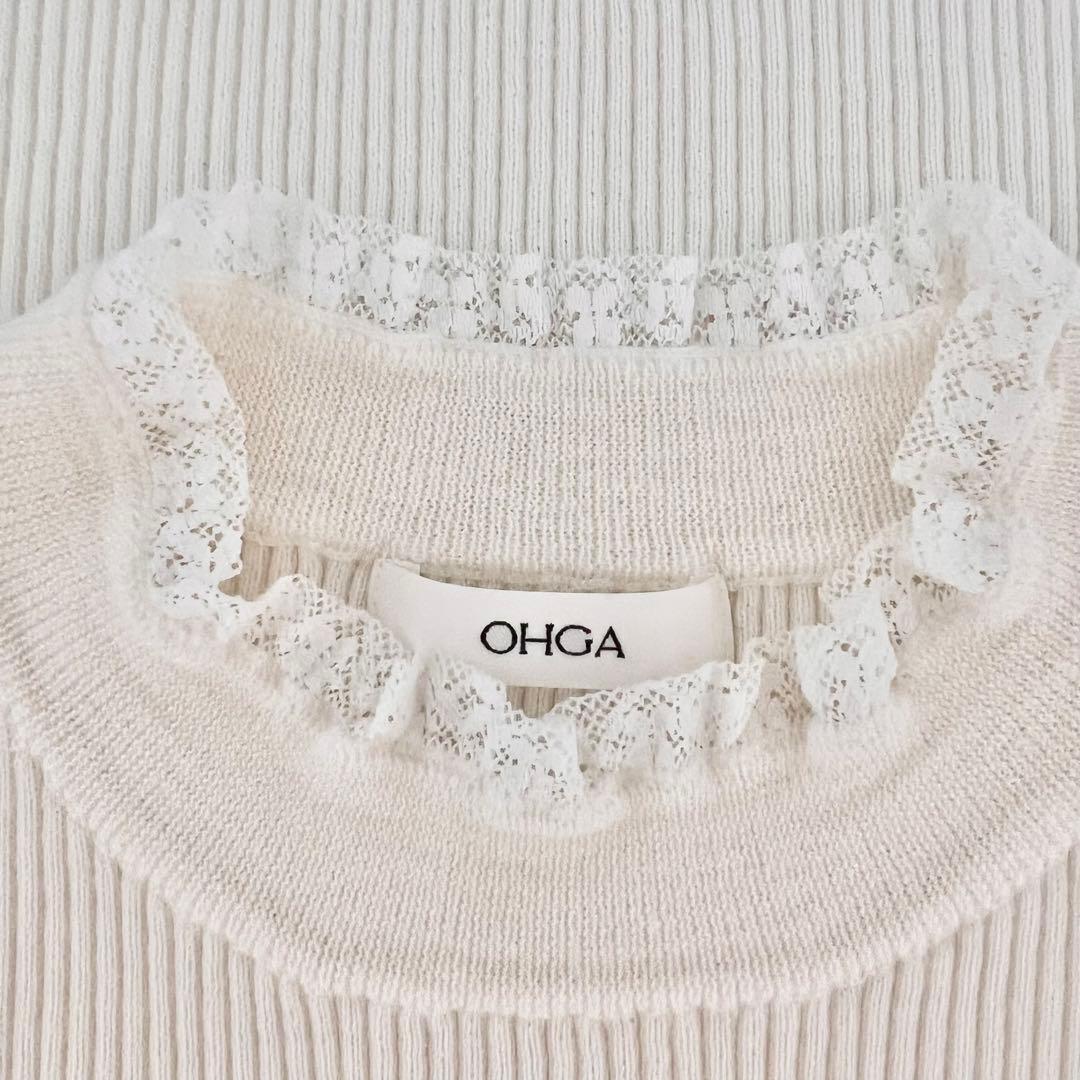 【新品】 OHGA ニット　レース付きニット