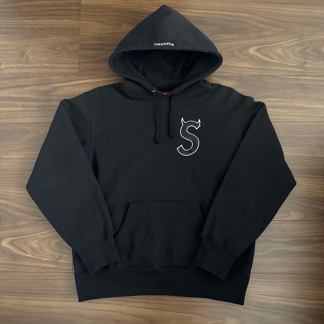 Supreme S Logo Hooded Sweatshirt ツノBlack