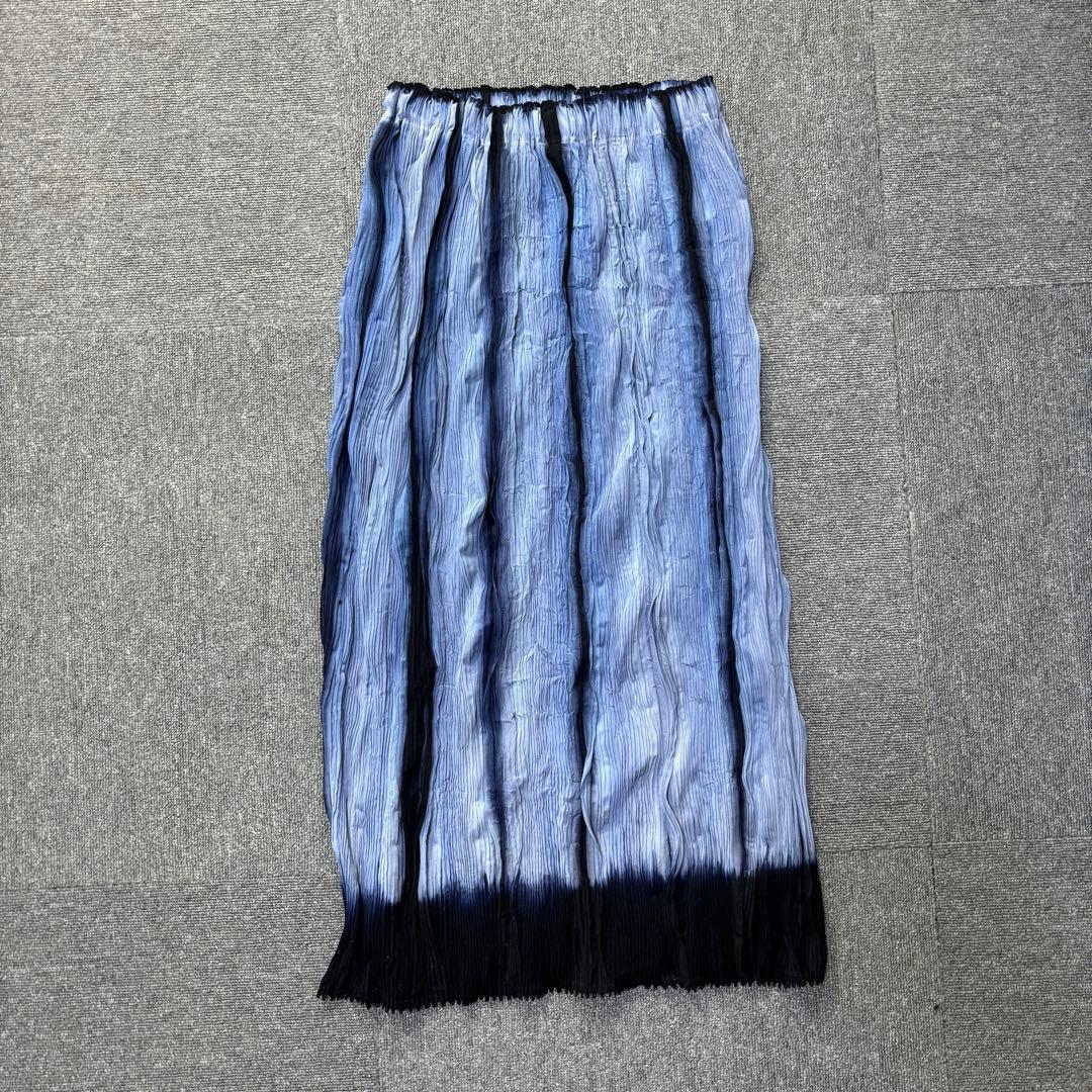 ISSEY MIYAKE FETE グラデーション プリーツスカート ブルー