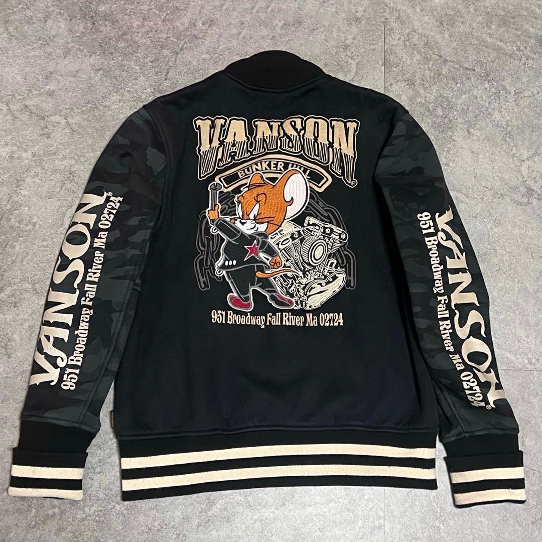 vanson トムとジェリー　コラボ　スタジャン　カモフラ　M