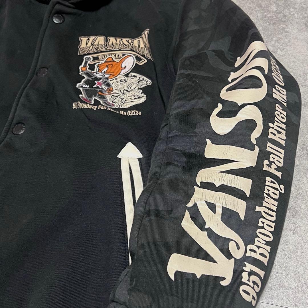 vanson トムとジェリー　コラボ　スタジャン　カモフラ　M