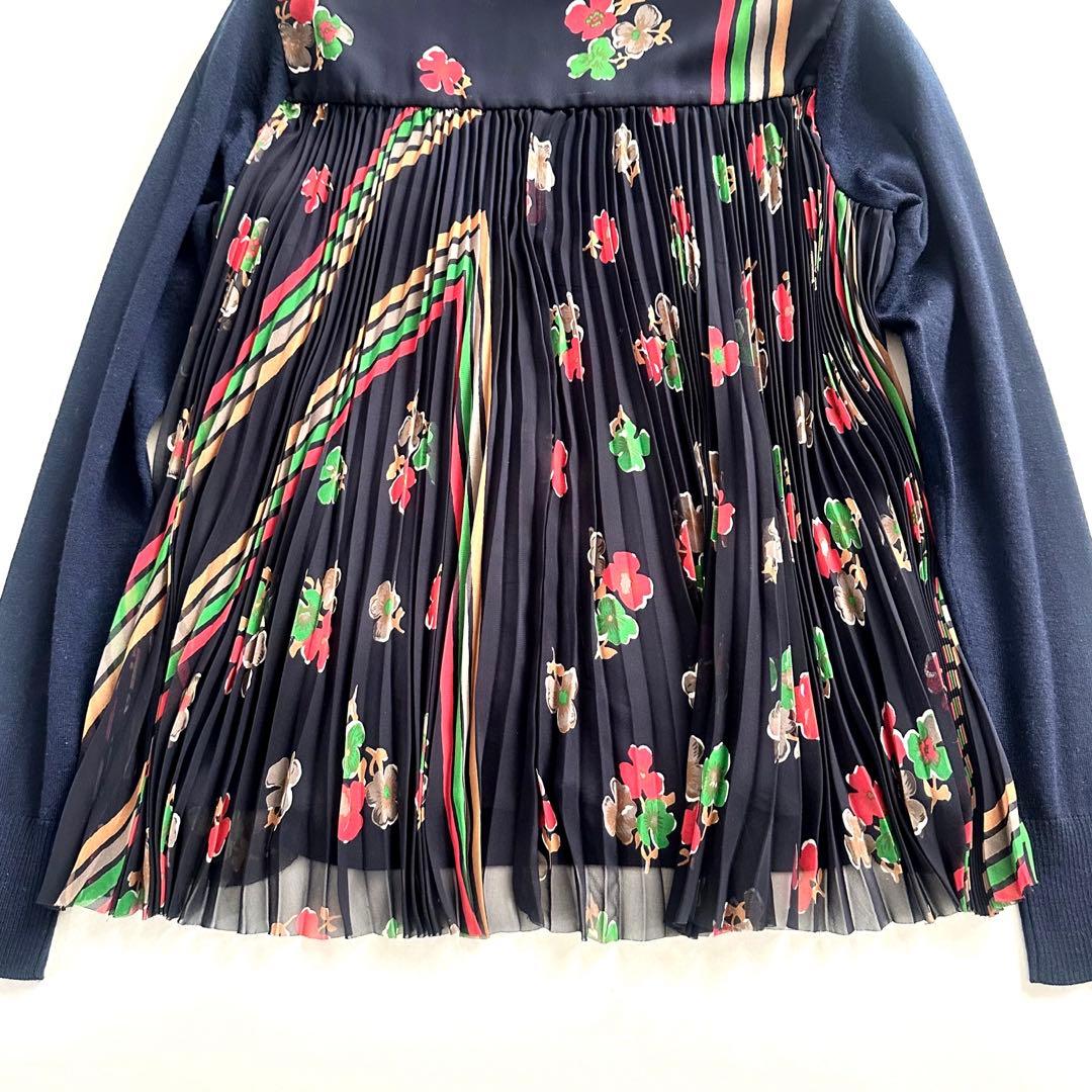 Sacai サカイ　バックプリーツニット