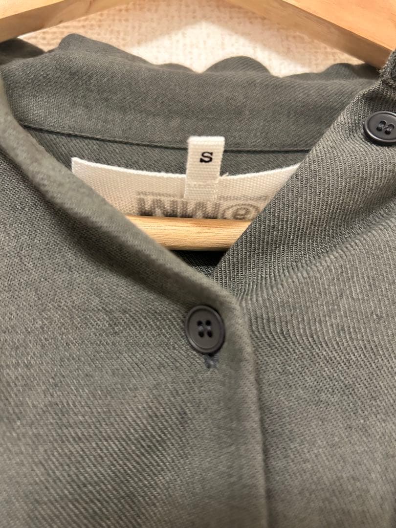 美品　MM6 Maison Margiela カーキ 長袖シャツ S ウール混