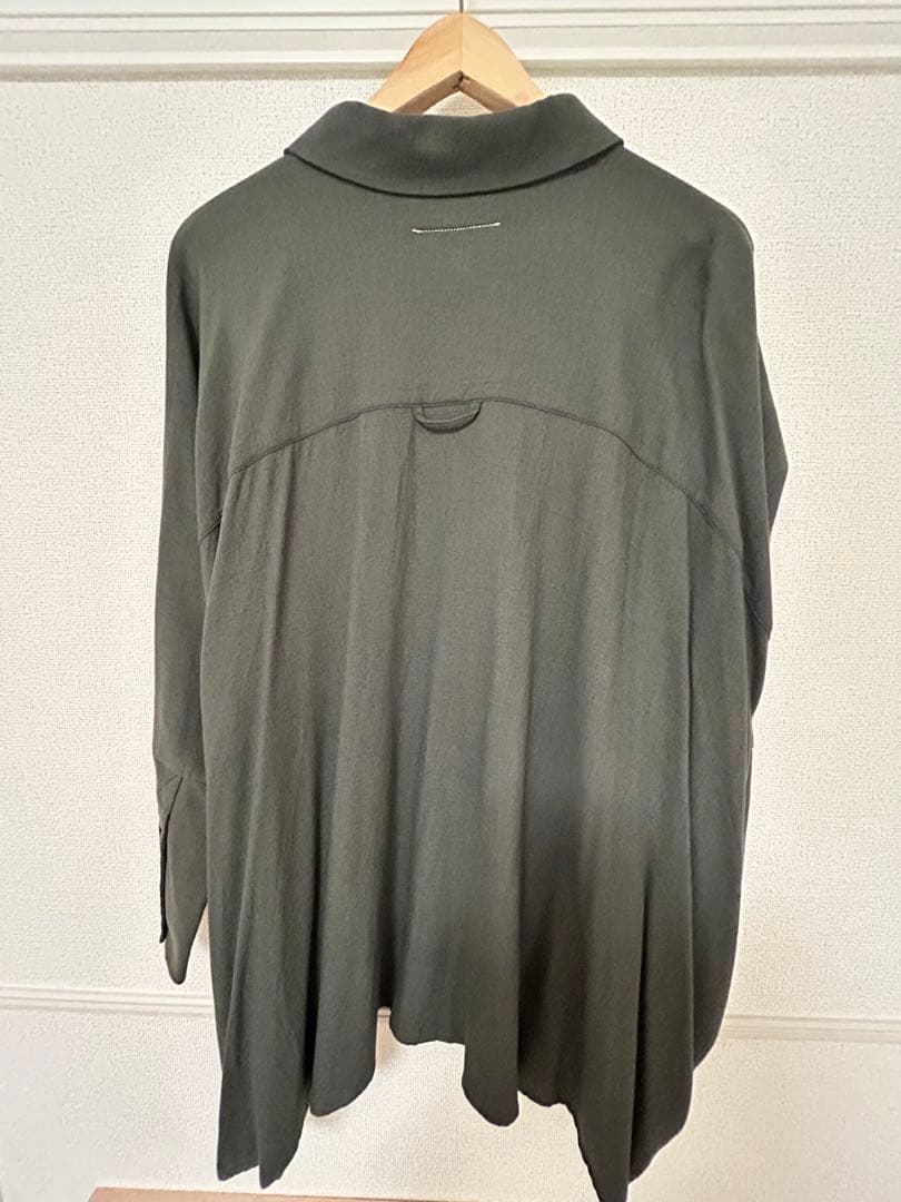 美品　MM6 Maison Margiela カーキ 長袖シャツ S ウール混