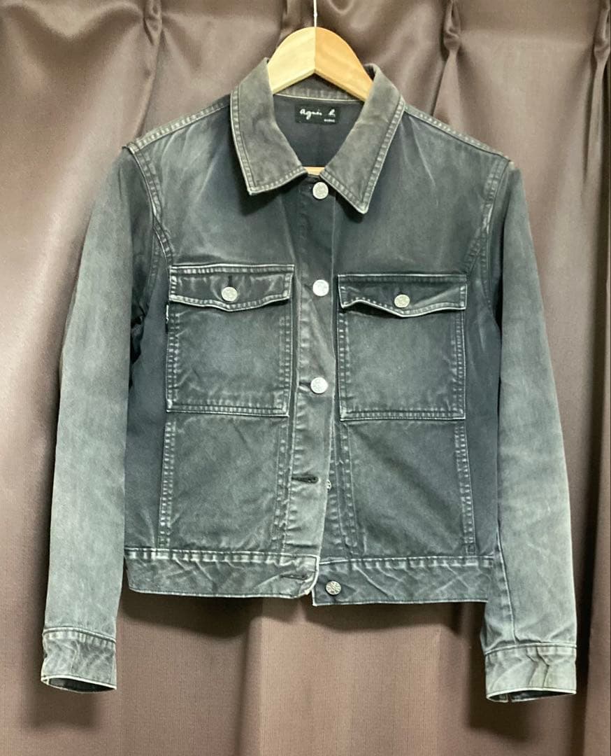 90s agnès b. denim jacket gray