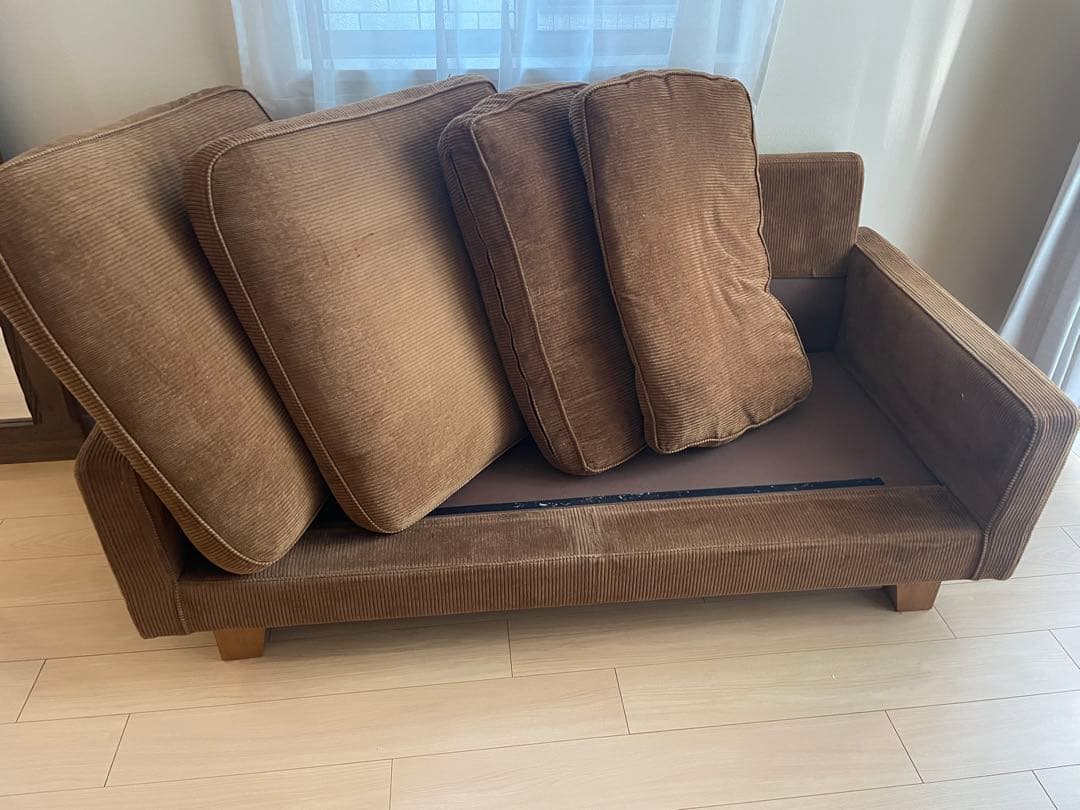 アントリー　ANTRY Ginoソファ　ブラウン コーデュロイ 2人掛け2.5人