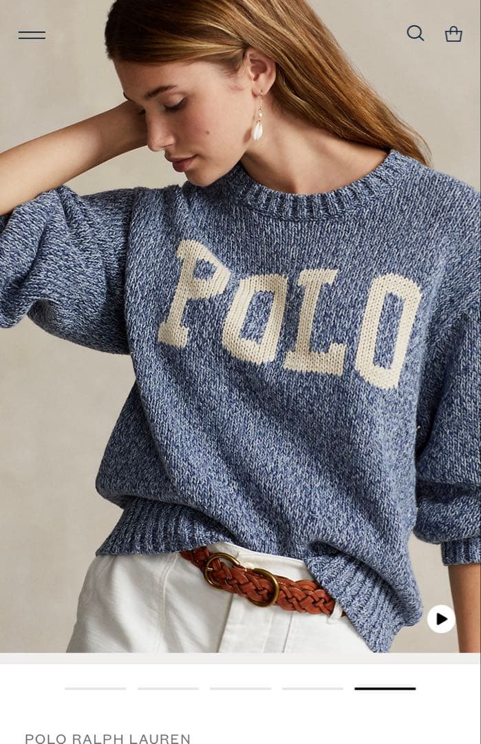 ¥47,300 ポロラルフローレン コットン セーター 新品未使用タグ付き