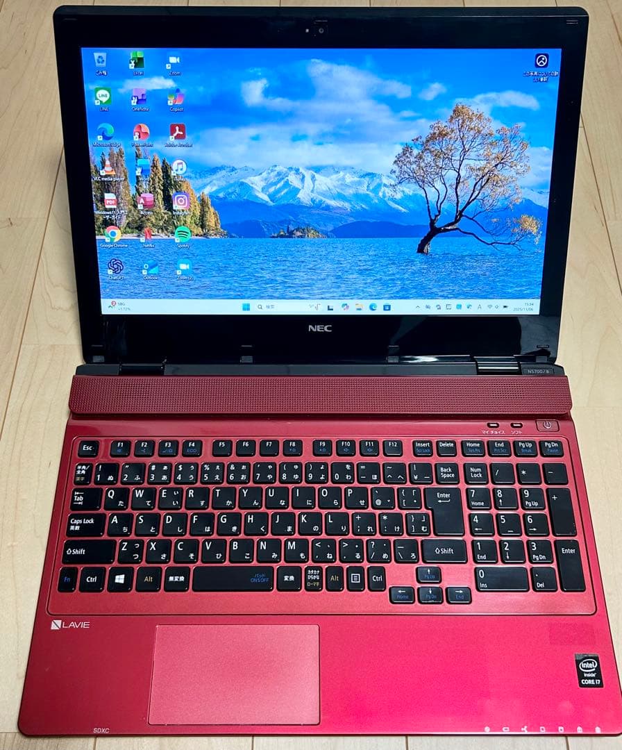 美品 NEC レッド Corei7 16GB 500GB SSD Office