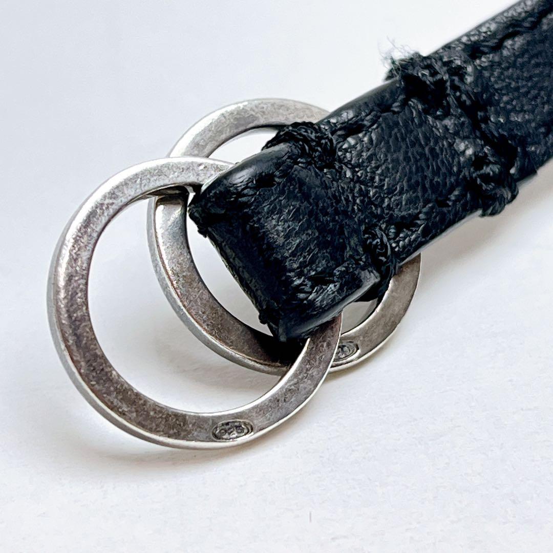 マルジェラ　レザー　ラップ　ブレスレット　留め具925