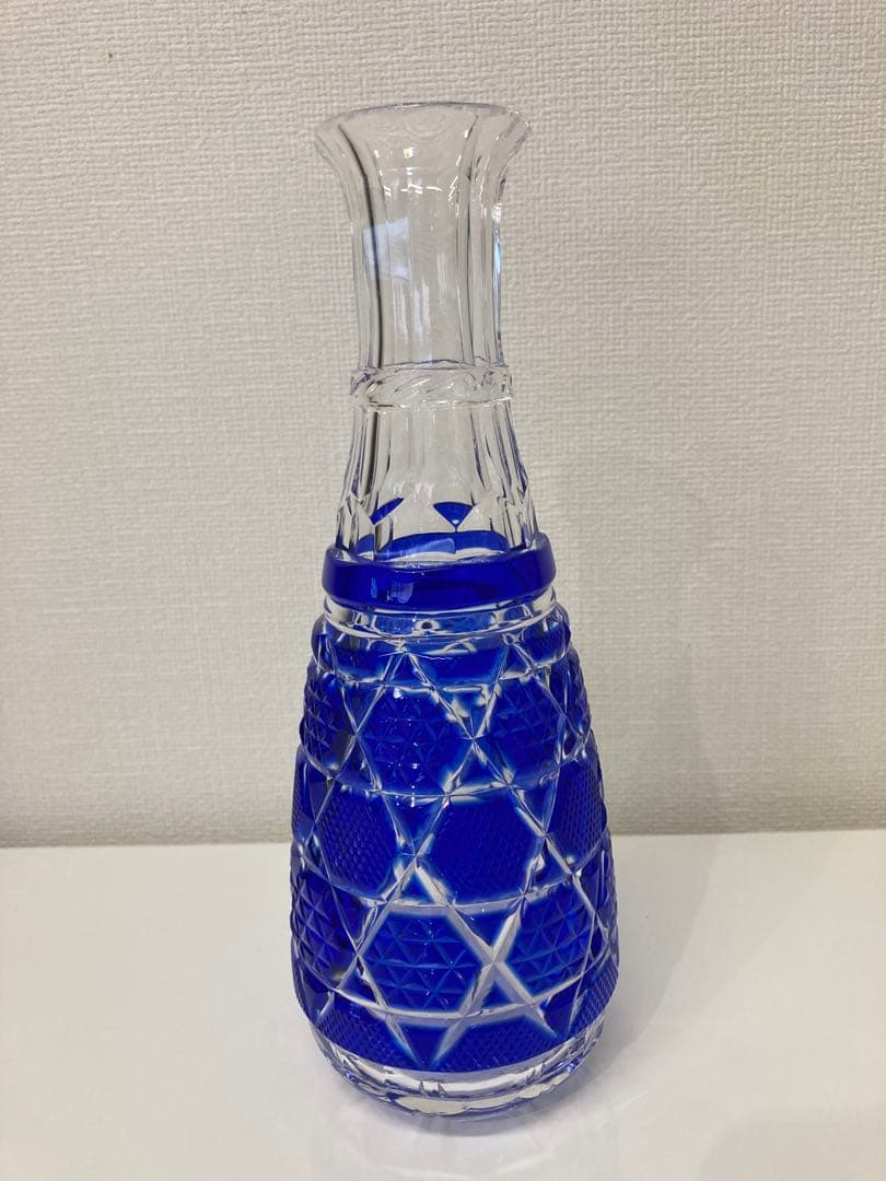 復元　薩摩切子 色被せガラス　栓付酒瓶　薩摩びーどろ工芸作