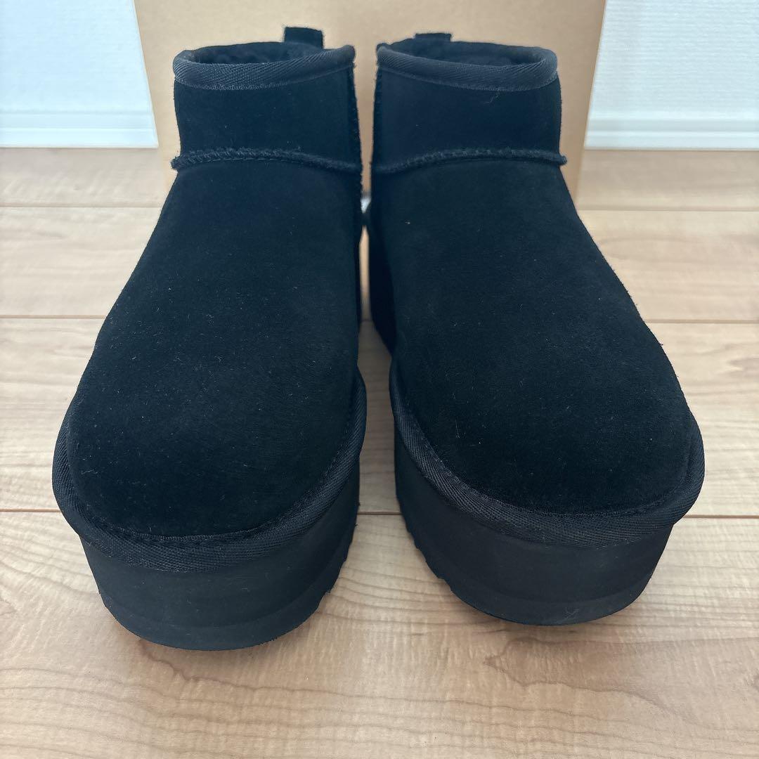 【あちゃん】UGG ウルトラミニ プラットフォーム 厚底 ブラック 25㎝