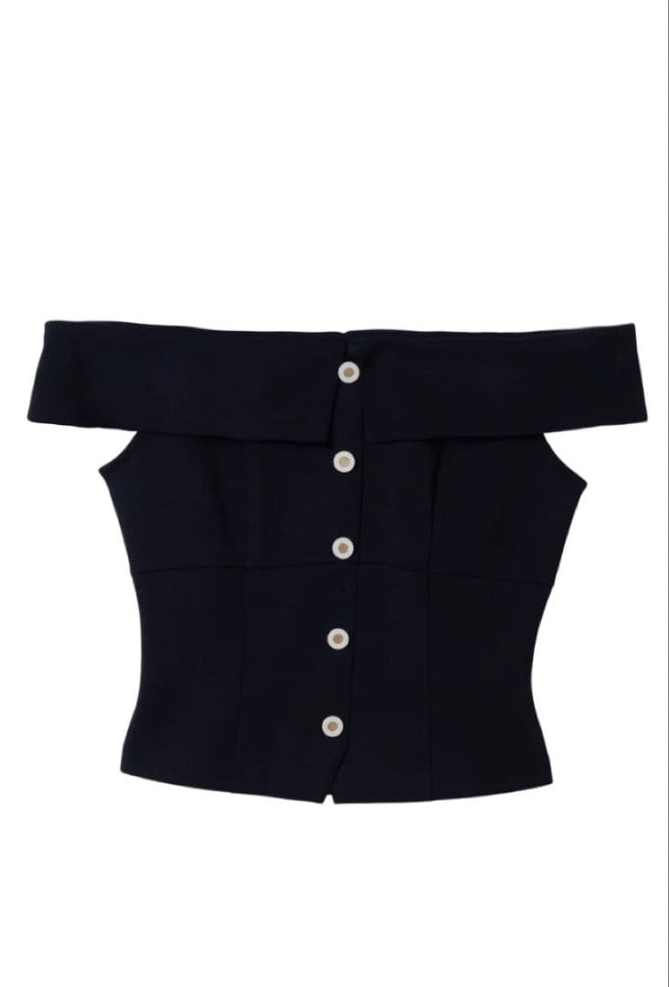 未使用タグ付‼️ Ponte Off-Shoulder Top mnavy M