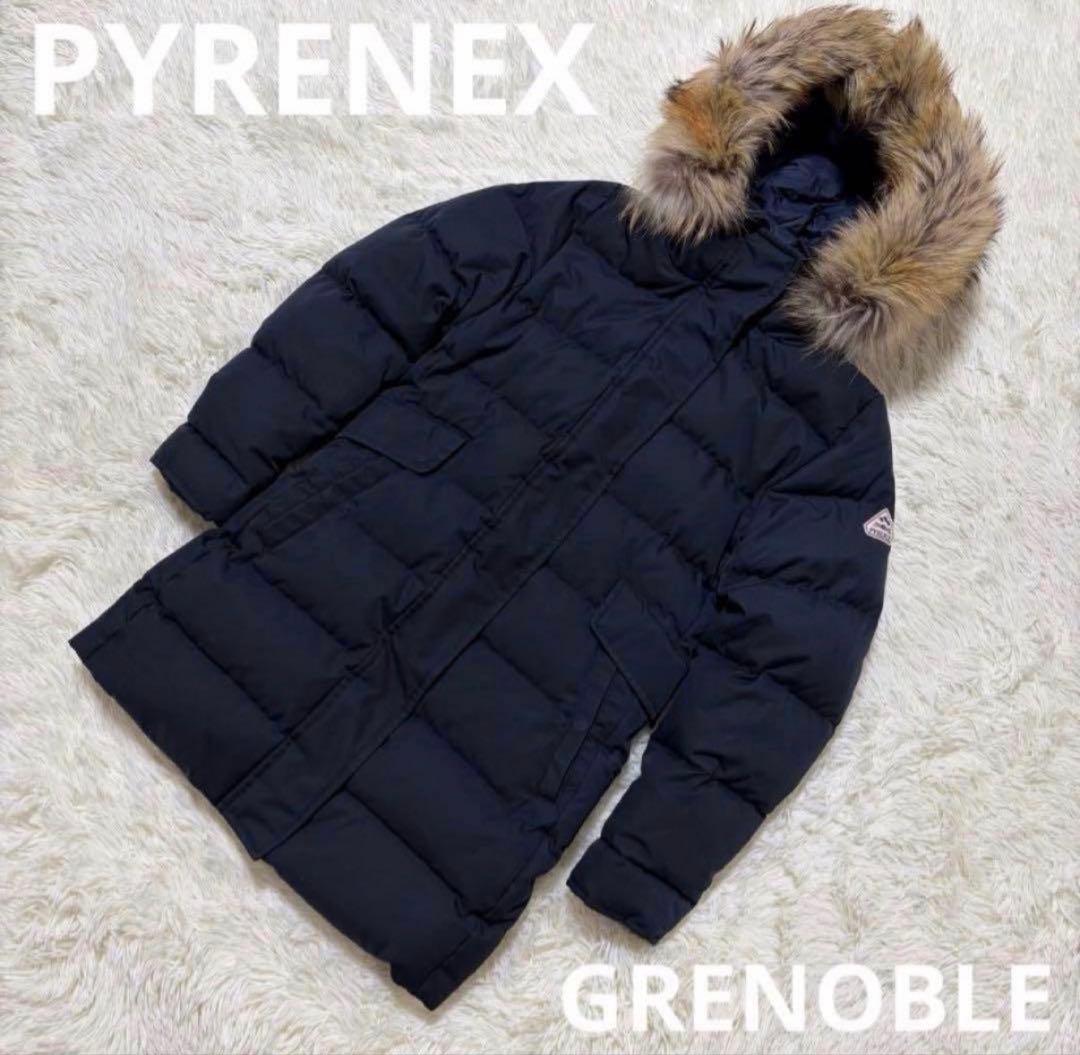 【美品】ピレネックス　GRENOBLE グルノーブル ダウン ネイビー　M 38