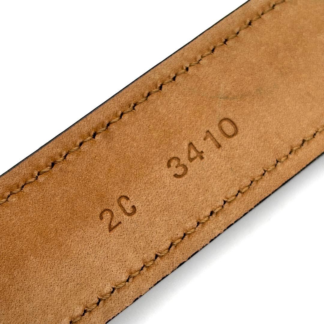 美品・正規品 PRADA プラダ ベルト ロゴバックル レザー メンズ ブラック