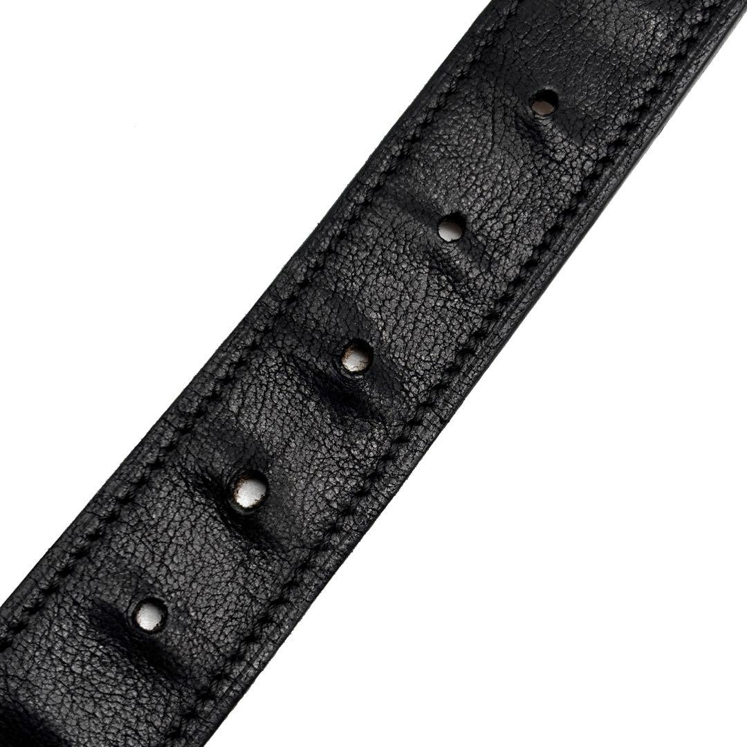 美品・正規品 PRADA プラダ ベルト ロゴバックル レザー メンズ ブラック