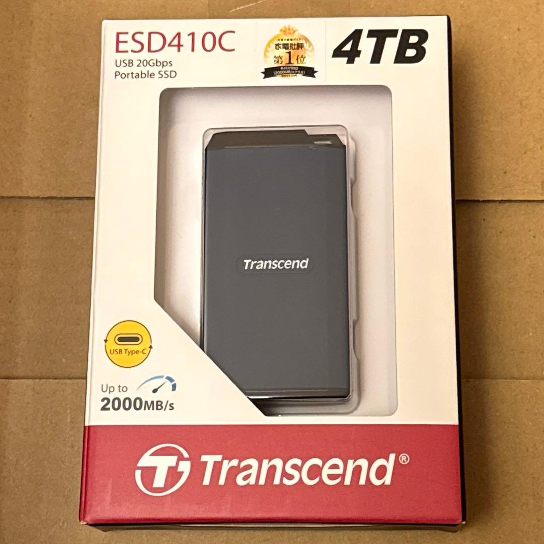 新品 トランセンド ポータブルSSD 4TB TS4TESD410C