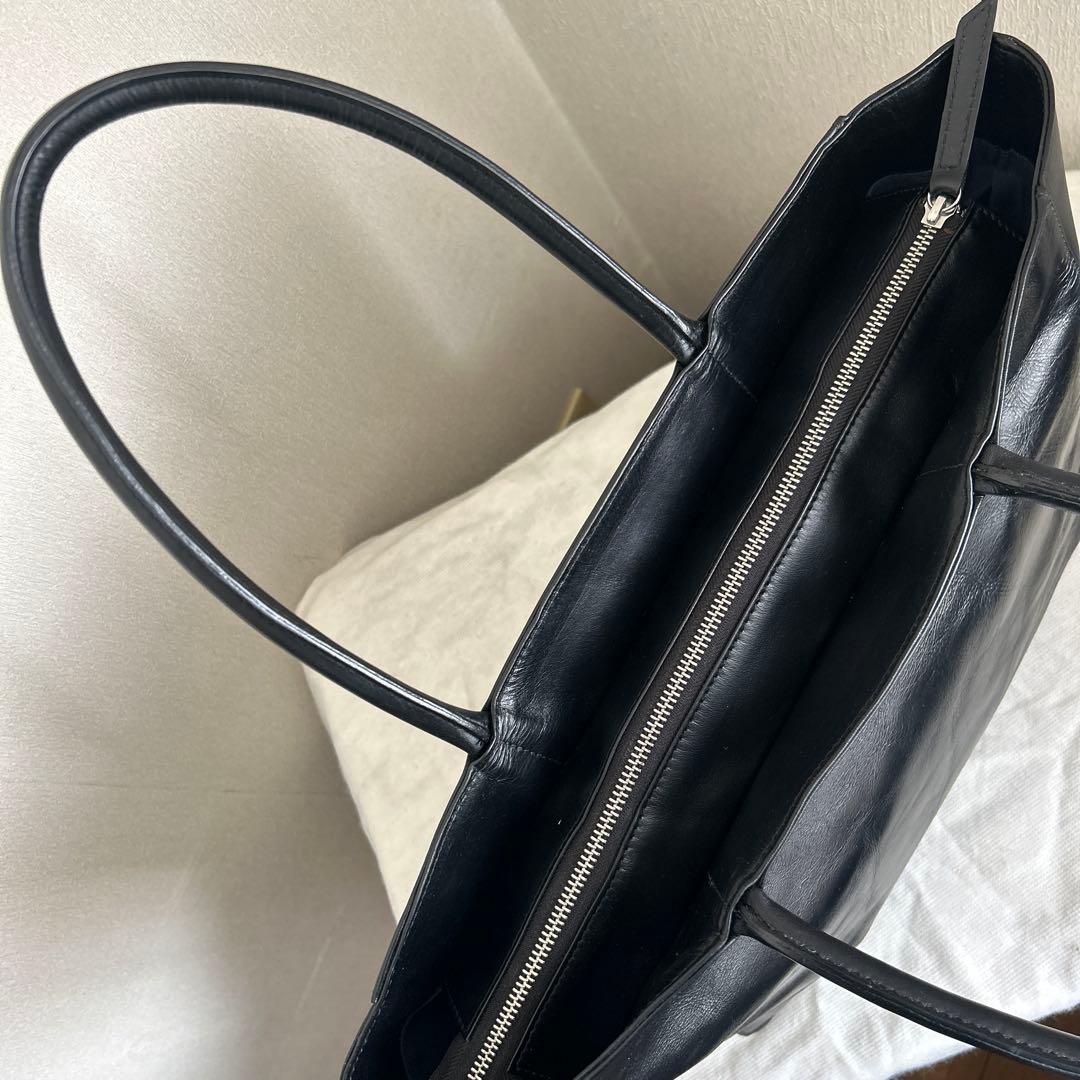 美品 A4収納 グリーンレーベルリラクシング レザー トートバッグ 本革 黒