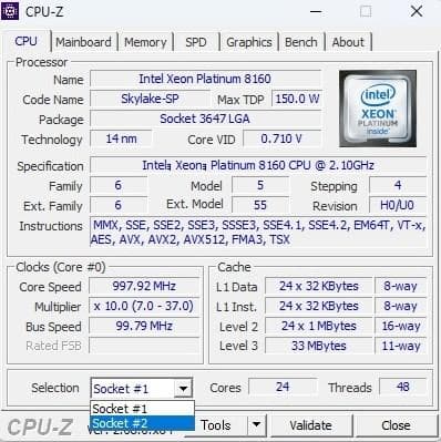 T7920 XEON Platinum 8160 2基 SSD1TB HDD2T