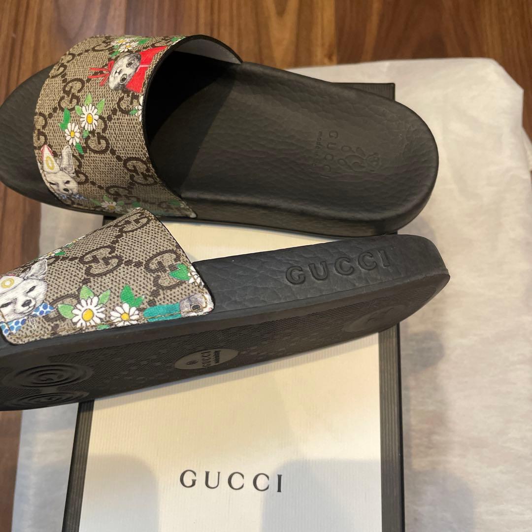 グッチ　サンダル　ひぐちようこコラボ