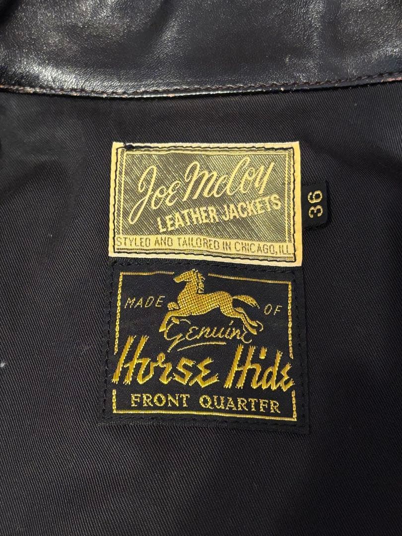 JOE McCOY WAYWORD 30sレザースポーツジャケット 36 馬革