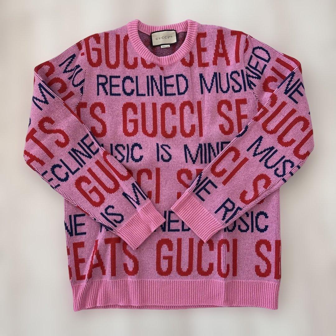 2*2様 【L】GUCCI ジャガードニット　100周年　ピンク