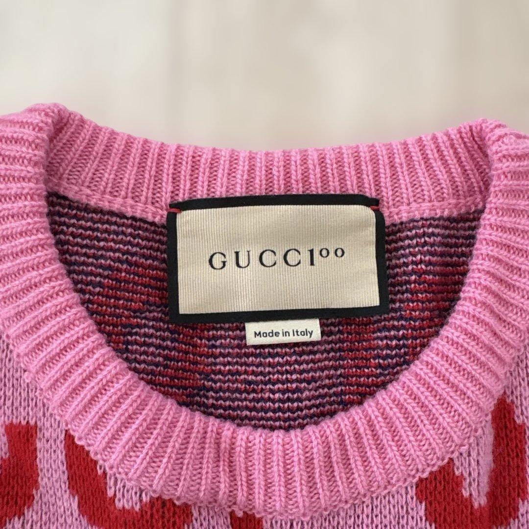 2*2様 【L】GUCCI ジャガードニット　100周年　ピンク