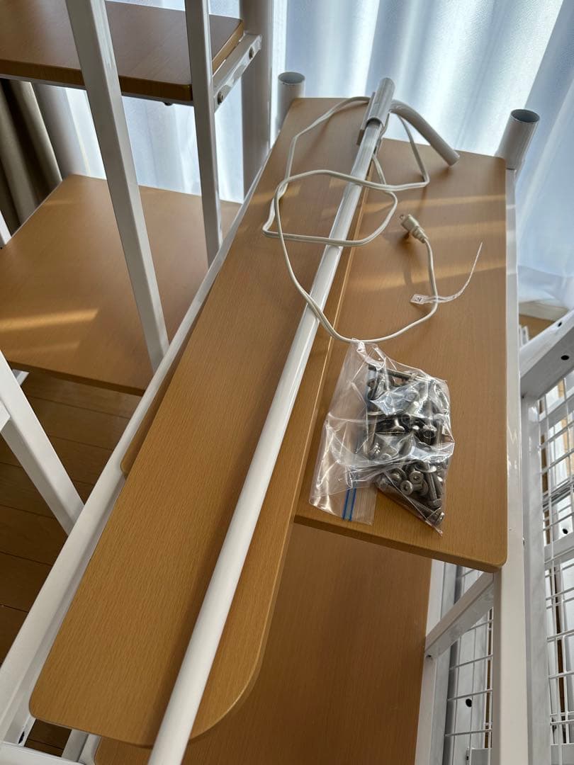 ニトリ　高さ2段階式階段付きロフトベッド