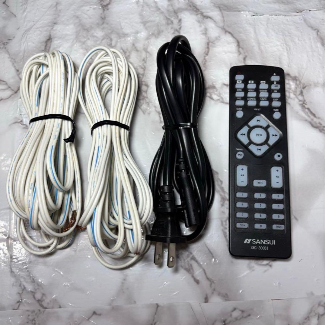 美品　SMC-300BT 真空管ハイブリッドアンプ搭載 ステレオ　木目　ブラウン