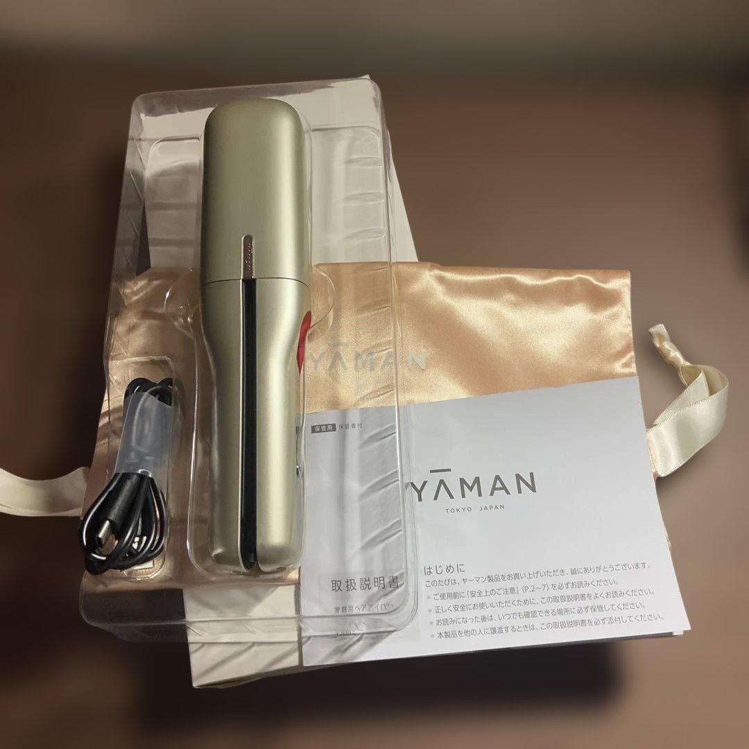 YAMAN ブラシヘアアイロン ゴールド