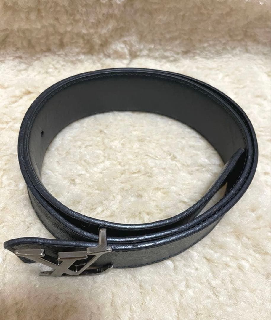 ルイヴィトン　ブラック　レザーベルト　メンズ