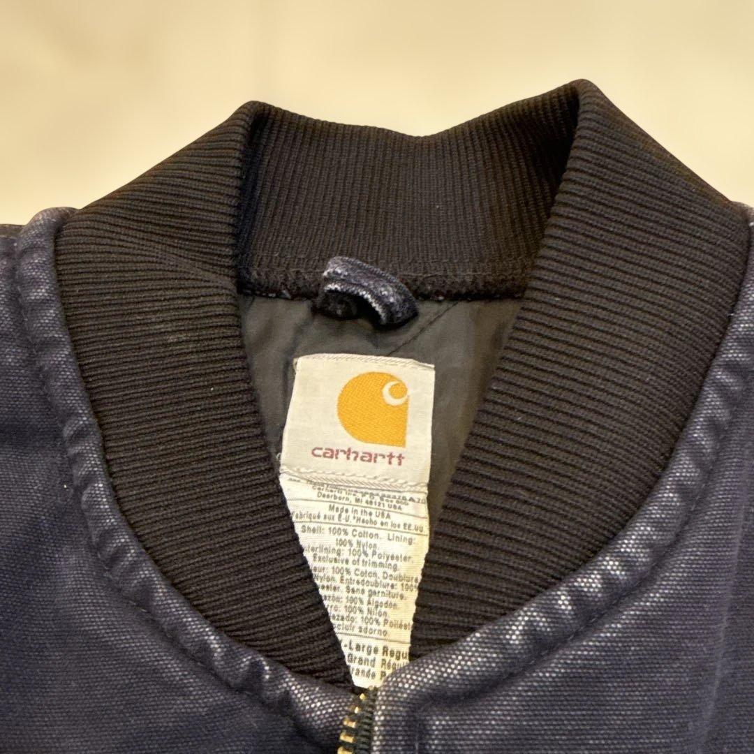 ガチャ様Carhartt カーハート　ダックベスト　企業ロゴ　USA製　XL