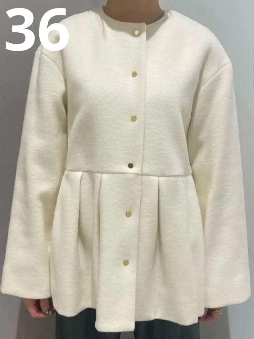 美品★ユナイテッドアローズ　ペプラムショートコート