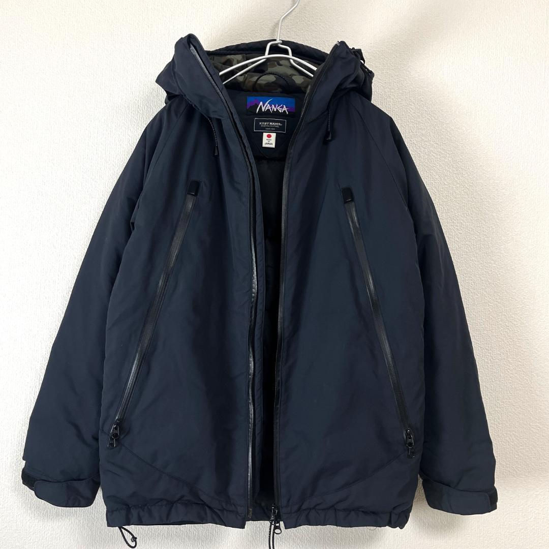 NANGA × クリフメイヤー S ダウンジャケット ブラック 迷彩 カモフラ