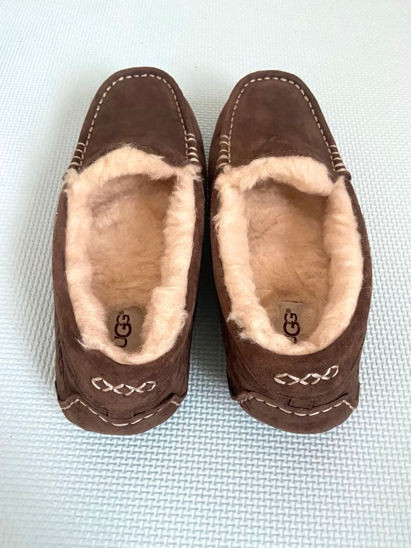 25cm UGG アンスレー モカシン シープスキン チョコレート