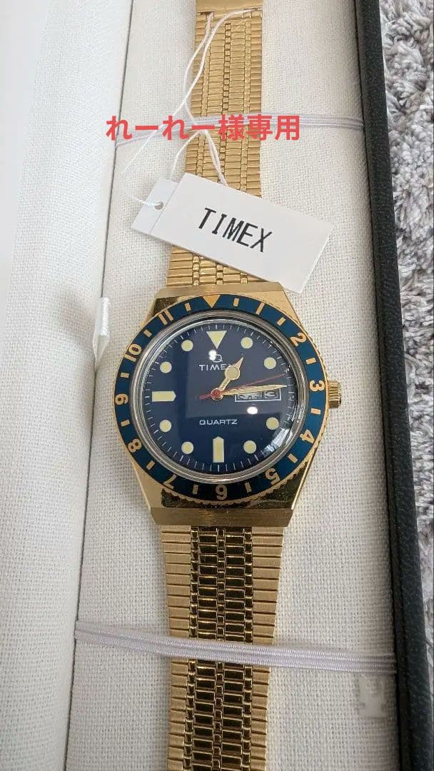 【れーれー】TIMEX ゴールド メッシュバンド クォーツ時計