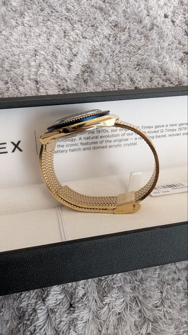 【れーれー】TIMEX ゴールド メッシュバンド クォーツ時計