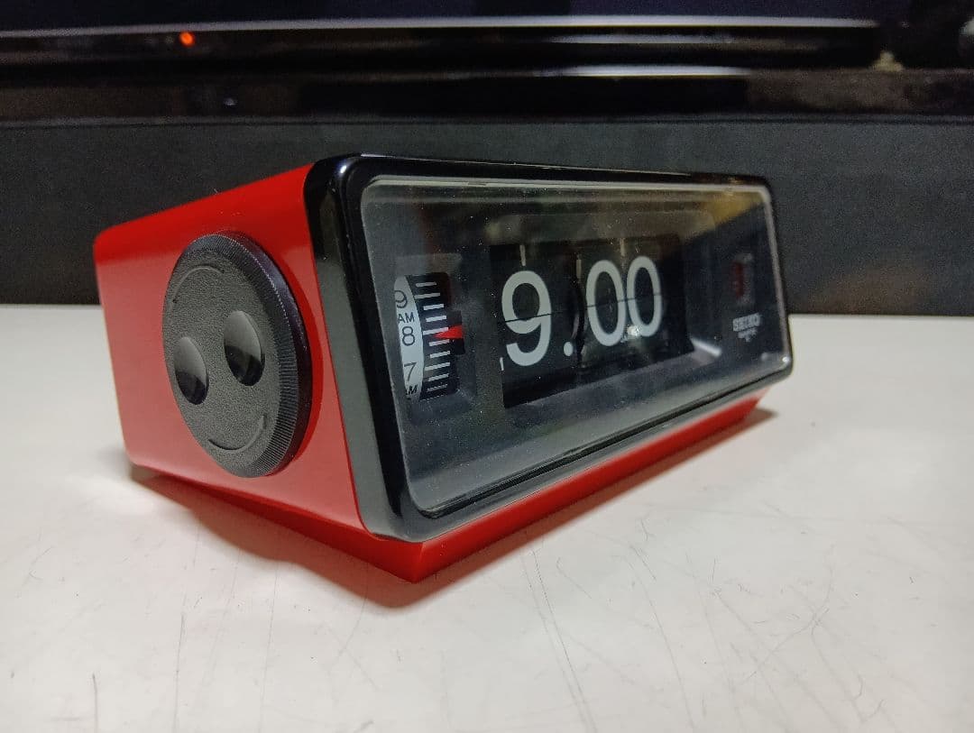 SEIKO セイコー QN450R パタパタ　時計　置時計 昭和　レトロ　置物