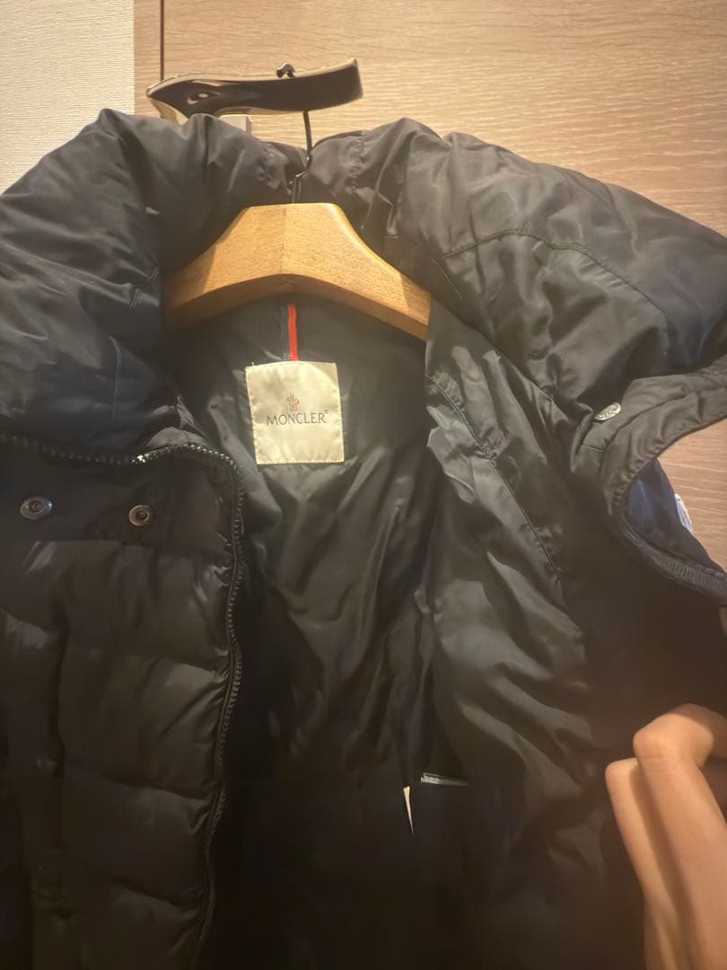 【美品】正規MONCLER ダウンコート 黒ロング防寒◎定番人気モデル
