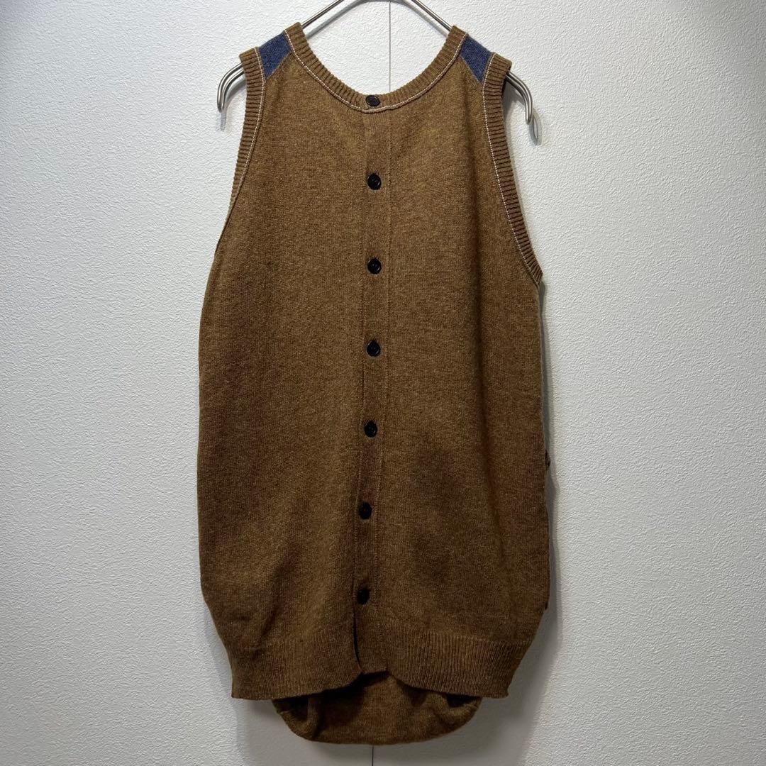 希少 美品 ワイズヨウジヤマモト ノースリーブ 変形 ウールニット ベスト
